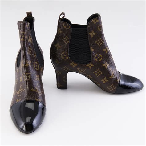 louis vuitton monogram revival ankle boot in black and red|Ankle Boots Boots and Booties Shoes .